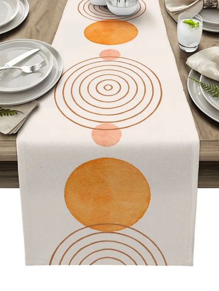 MODERNE Élégant Géométrie minimaliste Art Art Table Coureurs de vacances Party Méliage de vacances Décor Home Dining Washable 240430