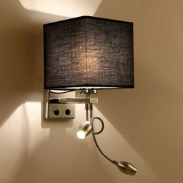 Moderne Stof Led Wandlichten Doek Lamp Stair El Gang Woonkamer Slaapkamer Aisle Nark Swtich Lighting Wall Sconce Bra 210724