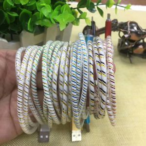 Modern Fashion LED Cable smooth PC light spots charging line 3ft/1m with Metallic USB ports for Samsung Galaxy S4 S6 S7 smartphone