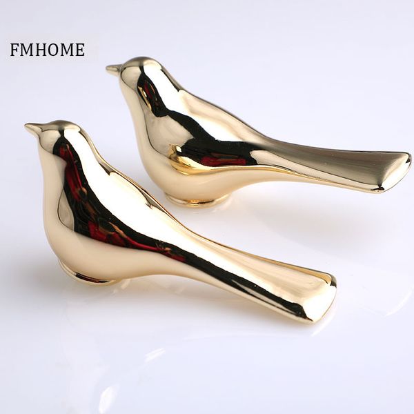 Fashion Luxury Handle Creative Gold Bird Drawer Placoard TV Cabinet TV Cabinet à vin Bouton Pull Patre