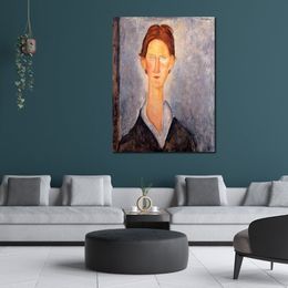 Figure moderne toile Art jeune homme Amedeo Modigliani célèbre peinture peinte à la main oeuvre pour salon décor