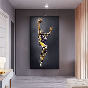 Moderne Figuur Sport All Star Player Schilderij Basketbal Ster Poster Canvas Print Wall Art Pictures voor Thuis Wanddecoratie