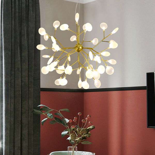 Lustre moderne à lustre lustre léger pendant lampe suspendue lampe décorative pour la maison (en verre lampshde - pas en plastique)