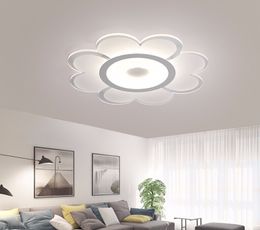 Lámpara LED de techo con flores, lámpara de techo acrílica regulable, luminarias, accesorio de iluminación para sala de estar, dormitorio, pasillo