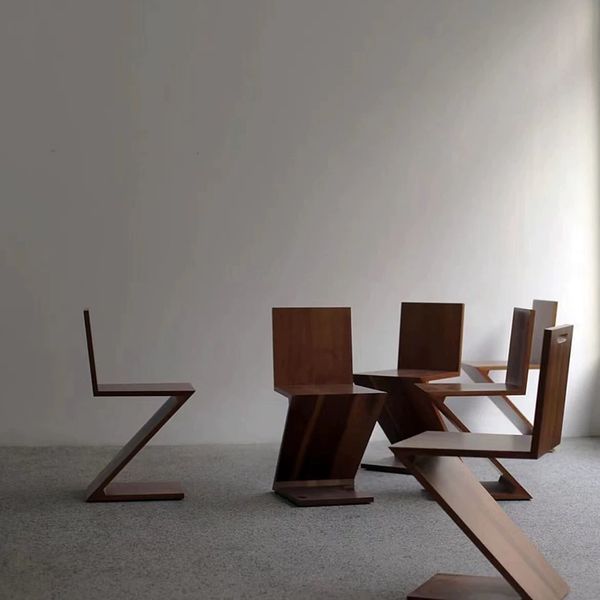 Meubles de salon en bois massif moderne chaises de restauration vintage tabouret de dos de dos de backchair mobile chaise d'apprentissage du bureau