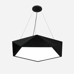 Lámparas colgantes con personalidad de geometría moderna, candelabro LED de diamante con cuerpo de hierro, accesorio breve para decoración del hogar, lámpara para dormitorio/sala de estar