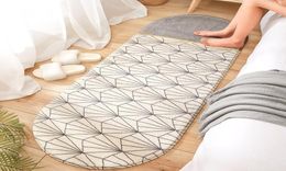 Tapis Long et doux à géométrie moderne, pour chambre à coucher, chevet, Tatami antidérapant, tapis de sol en cachemire, pour la maison et le salon50276603040212