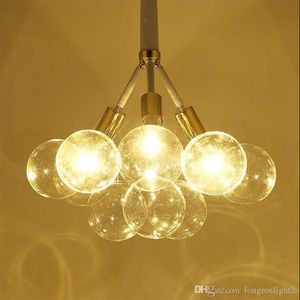 Moderne Glazen Ballen LED Hanglampen Kroonluchters Licht Voor Living Eetkamer Studeerkamer Home Deco Opknoping Kroonluchter Lamp Fixture333o