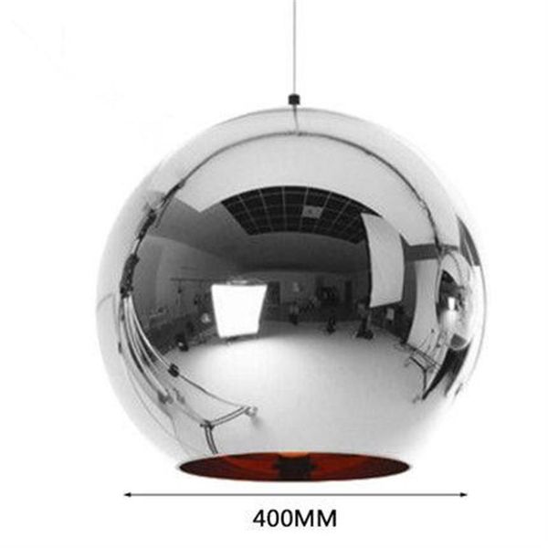 Lampe suspendue en forme de boule de verre moderne, luminaire décoratif de plafond rond avec abat-jour en argent, luminaire de cuisine, 283k