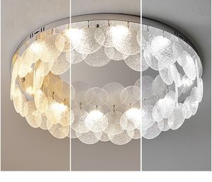 Moderne verre LED plafonnier lumières pour chambre salon étude toit maison Chrome décoration mode lustre luminaire