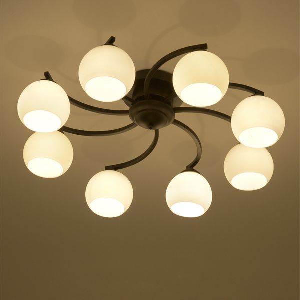 Lampe à suspension en verre moderne E27 source de LED lampe à suspension LED de style européen et américain moderne pour salon salle à manger décoration de chambre à coucher