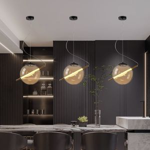 Moderne or salle à manger chambre pendentif lumières éclairage intérieur plafonnier suspendu luminaire lampes pour salon
