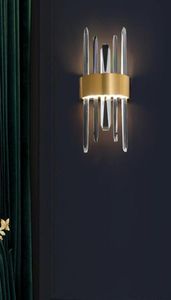 Modern Gold Metal Crystal Wall Light Woonkamer Eetkamer El Home Decor Wall SCONCE WA159308I8713123