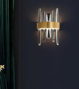 Modern Gold Metal Crystal Wall Light Woonkamer Eetkamer El Home Decor Wall SCONCE WA159308I4145572