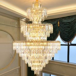 Lustres dorés modernes Bougie en or de luxe Lustre en cristal Accueil Hall Hôtel Villa Lustres De Cristal Lustre AC haut de gamme