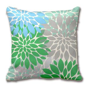 Moderne vert bleu gris tendance motif floral coussin décoratif housse de coussin personnaliser cadeau par Lvsure pour canapé coussin/décoratif