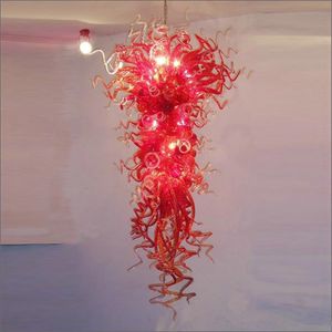 Italië design ketting hanglampen voor thuishotel moderne hand geblazen glas kroonluchter licht oranje kleur DIY kunst decoratie 70 bij 150 cm