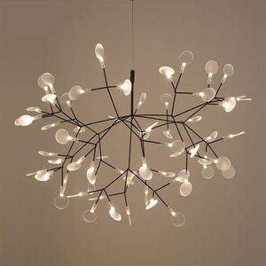 Moderne Heracleum arbre feuille Suspension lampe à LED lampes à Suspension salon Art Bar fer Restaurant éclairage à la maison AL12253E