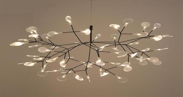 Heracleum Tree Leaf Pendante Light LED lampes suspension de suspension salon Art Bar Iron Restaurant Home Lighting AL12181I705512609568