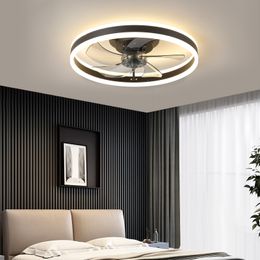 Lámpara de ventilador para el hogar moderna, ventilador colgante con luces LED acrílicas