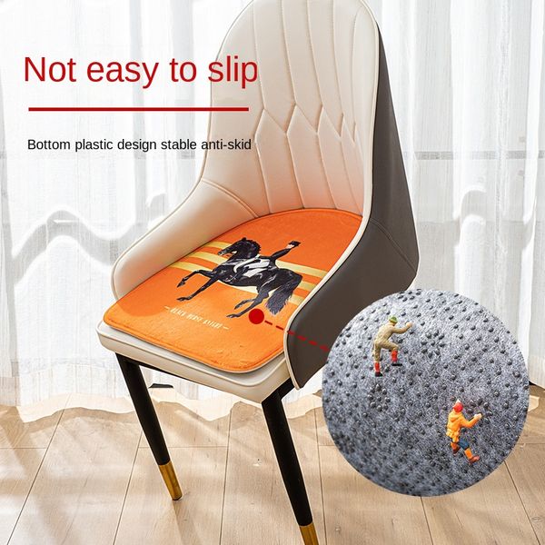 Coussin de chaise de salle à manger en cuir moderne en forme de fer à cheval, style américain léger et de luxe, canapé Orange, coussin de chaise ananas avec Radian
