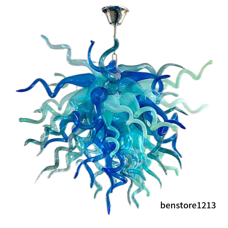 Chihuly Style Chandeliers Lamps Clever Design Hand Blown Glass Chandelier LED Light Source Novelty Lighting for Hotel Lobby Villa Loft Living Room Decor LR1401