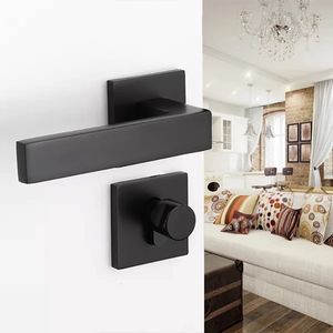 Moderne interieur slaapkamer deurgreep slot zwart eenvoudige mute kamer deur slot woonkamer houten deur slot meubels handle hardware 23122222