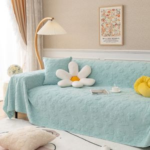 Maneta moderna de la cubierta de sofá de terciopelo jacquard 2 3 plazas peluche silla caliente muebles de sofá toalla de toalla de toalla para niños perros naranja