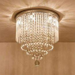 Moderne K9 Kristallen Kroonluchter Verlichting Inbouw LED Plafond Lichtpunt Hanglamp voor Eetkamer Badkamer Slaapkamer Livingro284Z