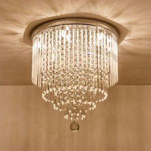 Moderne K9 Kristallen Kroonluchter Verlichting Inbouw LED Plafondlamp Armatuur Hanglamp voor Eetkamer Badkamer Slaapkamer Livingro297q