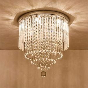 Lustre en cristal K9 moderne, éclairage encastré, plafonnier LED, lampe suspendue pour salle à manger, salle de bains, chambre à coucher, Livingro162s