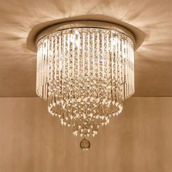 Moderna lámpara de araña de cristal K9, montaje empotrado, lámpara LED de techo, lámpara colgante para comedor, baño, dormitorio, Livingro269J