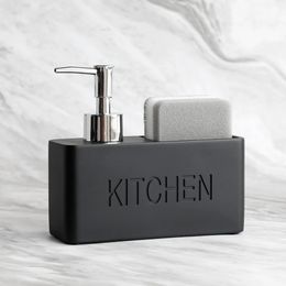 Moderne keukenaccessoires Soap Dispenser Set Liquid Hand Soap Dispenser Pomp flessenborstels houden vast en slaat sponstbiruters 240419