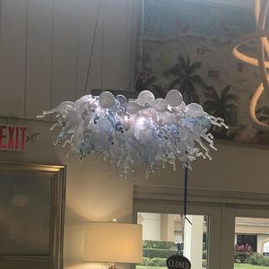 Moderne keuken Crystal Kroonluchter voor eetkamer Handgemaakte luxe Murano glazen kroonluchters opknoping LED-verlichting