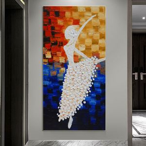 Modern Large Size Flower Girl Poster Canvas Painting Abstract Portrait Picture Wall Art HD Print For Living Room Home Decor
