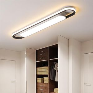 Plafond moderne à LEDs lustre pour chambre vestiaire allée couloir balcon acrylique bande lustre luminaires 110-220V174Q