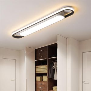 Lustre de plafond moderne à LED pour chambre vestiaire allée couloir balcon bande acrylique lustre luminaires 110-220V249s