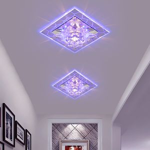 Moderne LED plafondlamp gangpad Partiusplafondlampen Huis binnen verlichting Oppervlak gemonteerd verzonken kristal veranda Spotlight