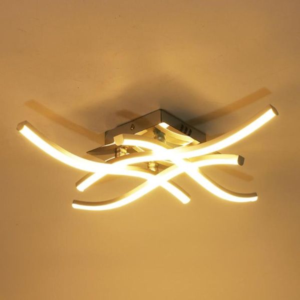 Plafond moderne à LEDs lumière 21W 28W panneau en aluminium en forme de fourche lampe pour chambre salon décor 85-265V lumières