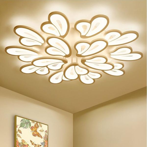 Moderne LED Plafonnier Papillon Aile Lustre Éclairage En Aluminium Plafonnier 3/5/9/12/15 têtes pour Foyer Salon Chambre