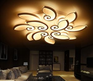 Moderna lámpara LED de techo con forma de concha, lámpara acrílica de iluminación, 3/5/9/12/15 cabezales para vestíbulo, sala de estar y dormitorio