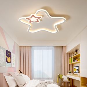 Modern Led plafond licht roze sterrenlichten voor slaapkamer kinderen kinderen babykamer zwarte witte meisjes jongens verlichting huis plafondlamp