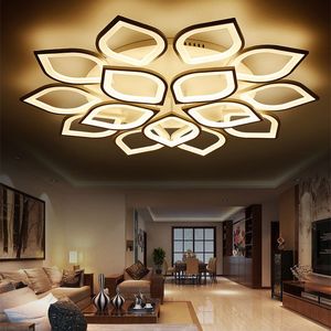 Moderne LED-plafondlamp Witte kroonluchterlamp Binnenverlichting Home Decor voor woonkamer Slaapkamer AC90-260V