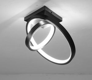 Moderne LED-plafondverlichting voor nachtkastje gangpad balkon ingang glans wit zwart LED ustre Avize plafondlamp