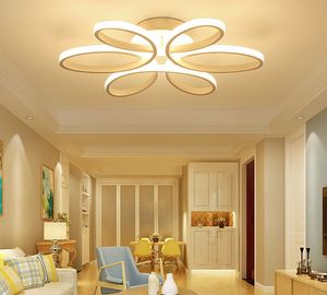 Moderne LED Plafondverlichting voor Woonkamer Luminaria LED Slaapkamer Fixtures Indoor House Decent Lamp 110V 220 V Wit / Zwart Body Myy