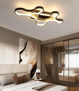 Louleurs de plafond LED modernes pour le salon Chambre d'étude Salle Whiteblack Couleur créative lampe de plafond moderne 90260V5278357