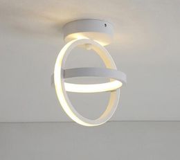 Moderne LED-plafondverlichting Lamp voor gangpad Gouden vierkante ronde indoor mount licht in woonkamer slaapkamer balkon huis armaturen zwart wit goud