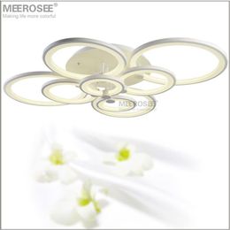 Lustre LED moderne luminaire blanc acrylique 90-260 V 4000 K LED anneau plafonnier pour salon encastré Lamparas de te2379