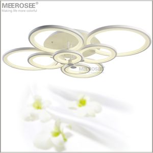 Moderne LED Lustre Luminaire Blanc Acrylique 90-260V 4000K LED Anneau Plafonnier pour Salon Encastré Lamparas de techo