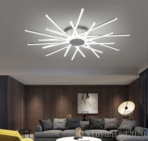 Moderne LED Kroonluchter Verlichting voor Woonkamer Slaapkamer Restaurant Keuken Plafond Kroonluchters Wit Kleur Indoor Hanglichten